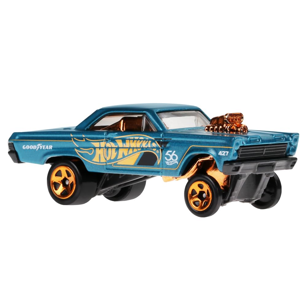 Hot Wheels Collectible Die-Cast Vehicle - 1965 Mercury Comet Cyclone Teal & Gold (HDH54-4/6)