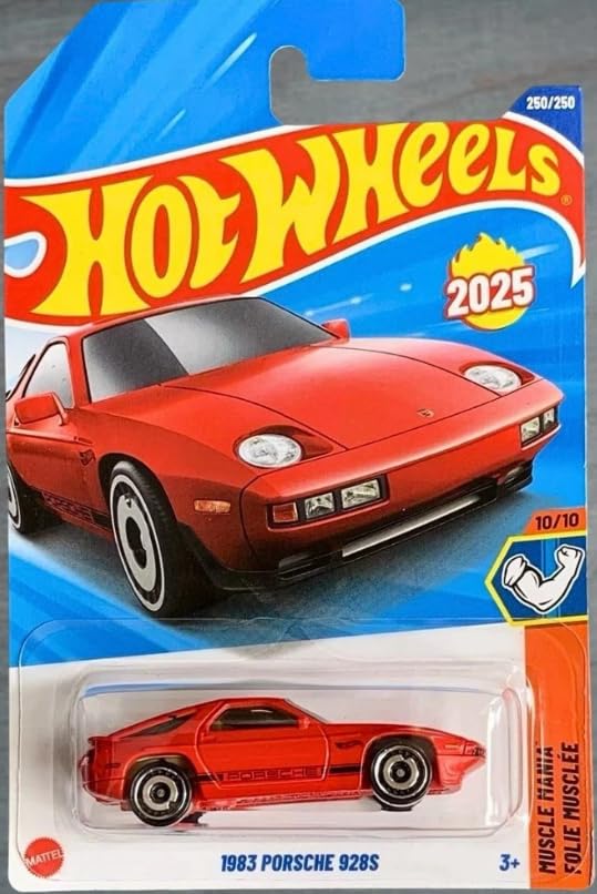 Hot Wheels 1983 Porsche 928S Red | Muscle Mania 10/10, 250/250 | 1:64 Diecast — New for 2025