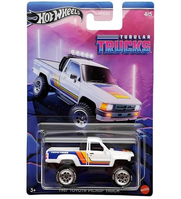Hot Wheels 1987 Toyota Pickup Truck – Turbular Trucks 4/5 (1:64 Die-Cast)
