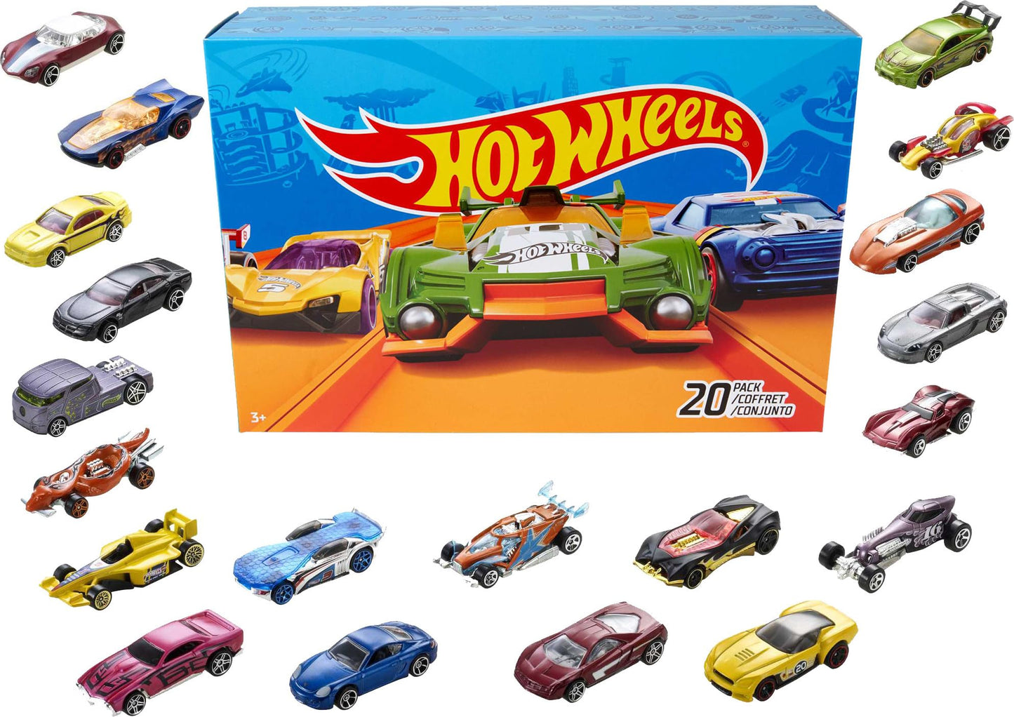 Hot Wheels 20-Pack: 1:64 Scale Cars & Trucks – Play or Display, Styles Vary (Amazon Exclusive)