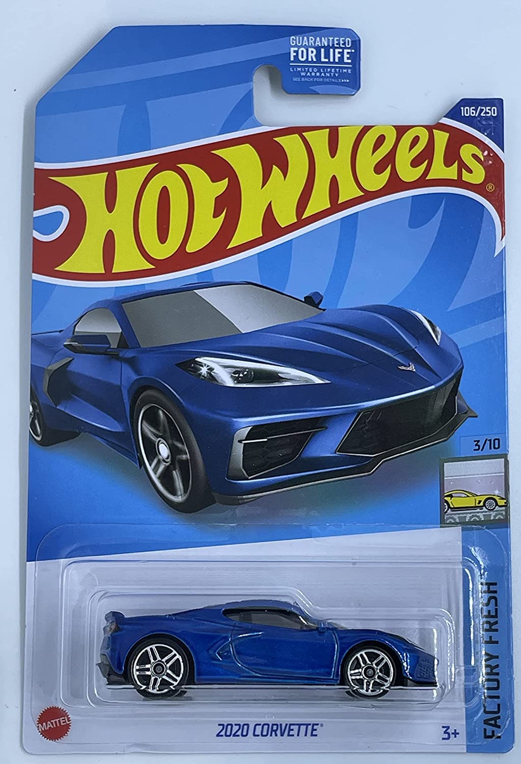 Hot Wheels 2022-2020 Corvette Factory Fresh 3/10 Blue – 1:64 Die-Cast