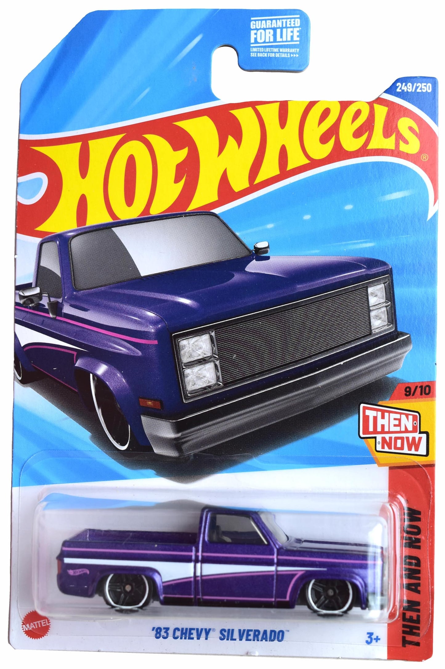 Hot Wheels 83 Chevy Silverado Then and Now Purple Die-Cast 1:64 Scale - 9/10 249/250