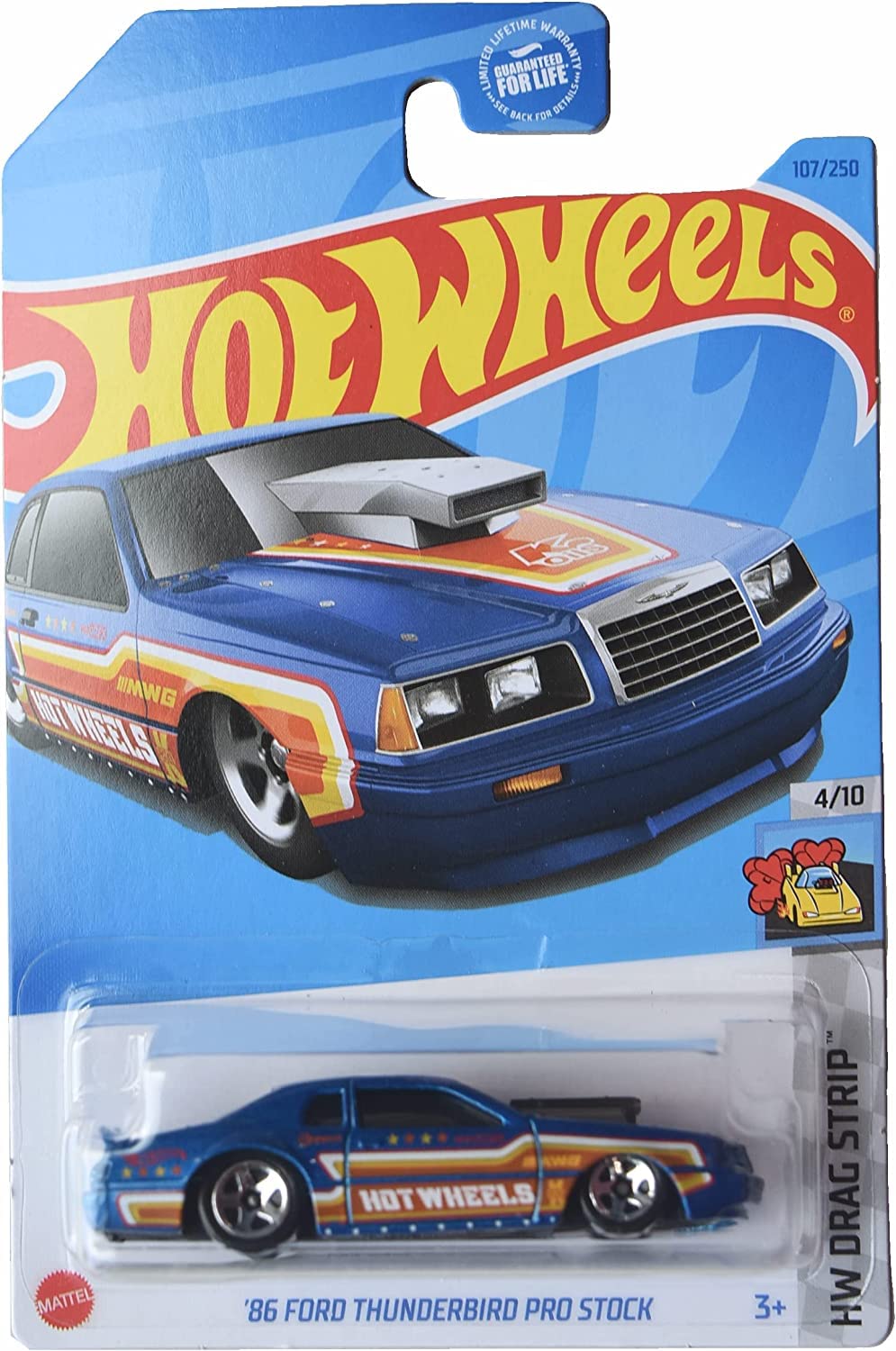 Hot Wheels 86 Ford Thunderbird Pro Stock – HW Drag Strip Blue 1:64 Die-Cast