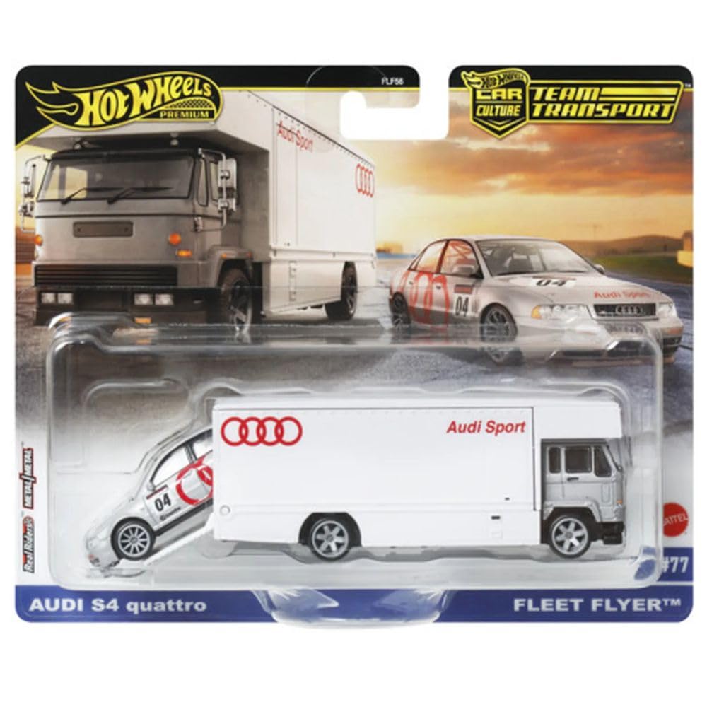 Hot Wheels Audi S4 Quatro Transport Vehicle 1:64 – Premium Collector Auto Transporter Set