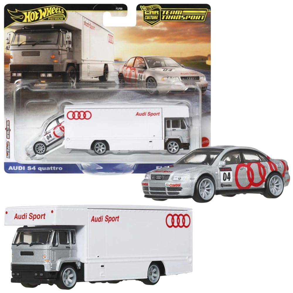 Hot Wheels Audi S4 Quatro Transport Vehicle 1:64 – Premium Collector Auto Transporter Set