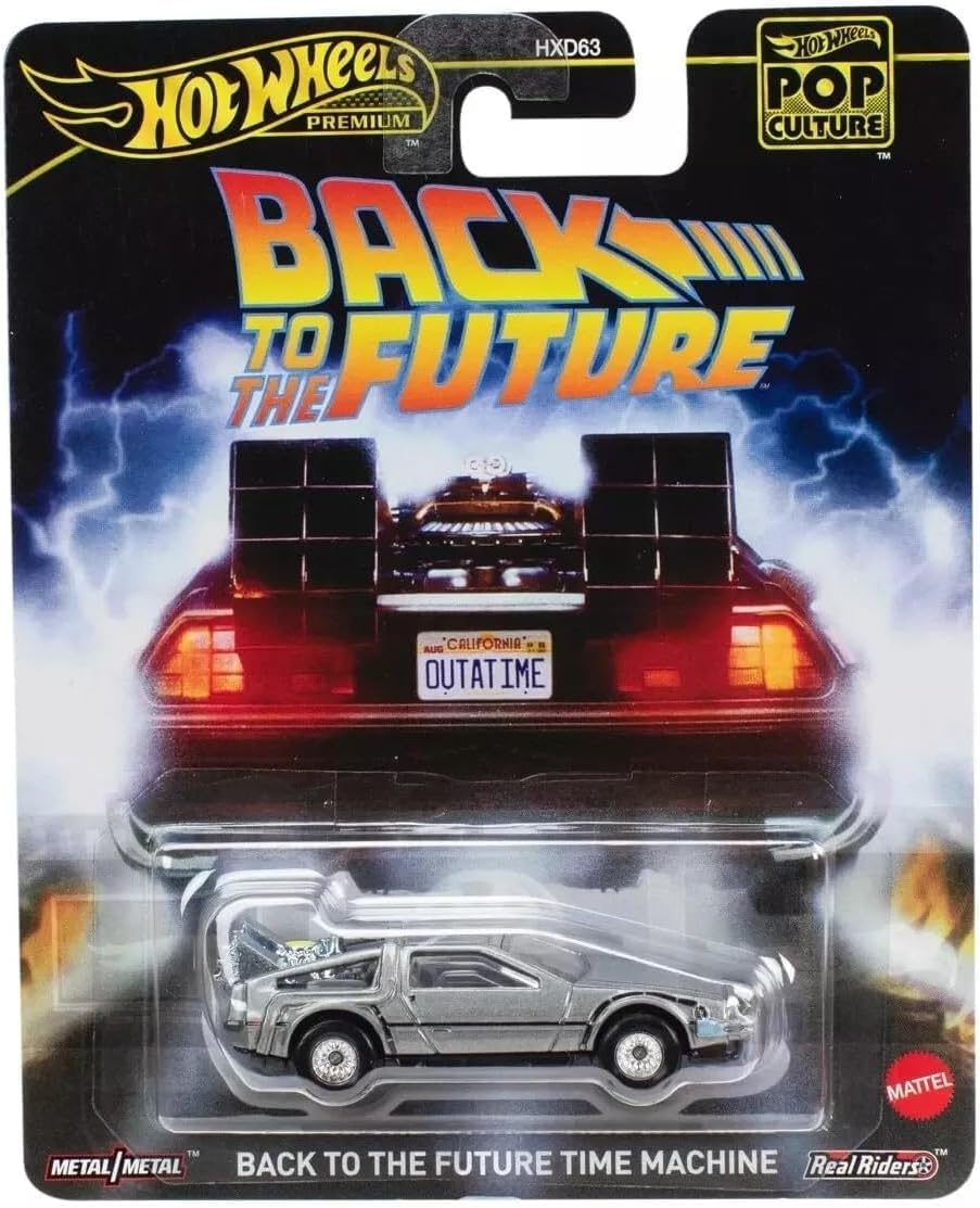 Hot Wheels Premium Back to The Future Time Machine - Real Riders | 1:64 Die-Cast Collectible
