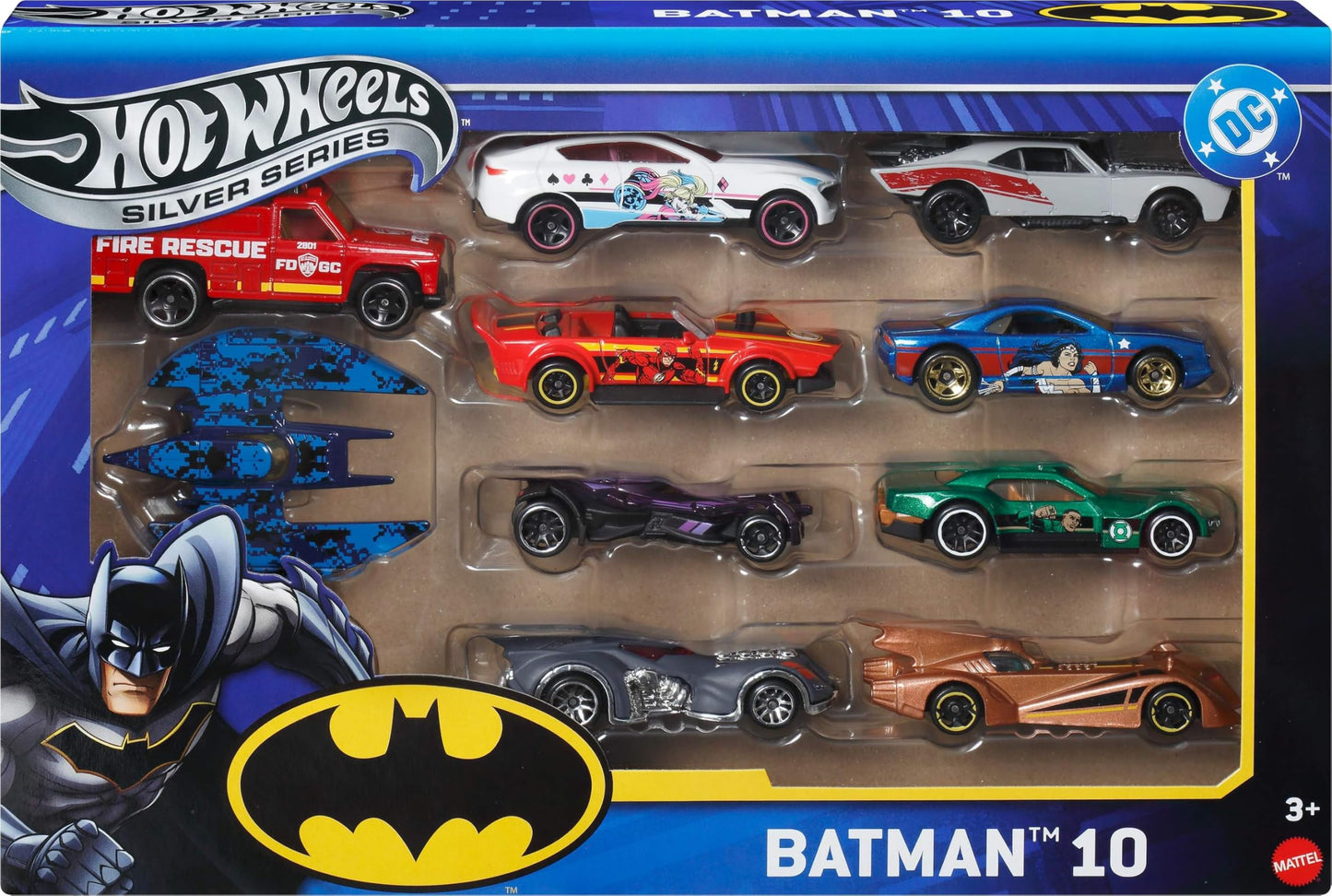 Hot Wheels Batman 10-Pack: 1:64 Die-Cast Cars Including Batmobile and Batplane
