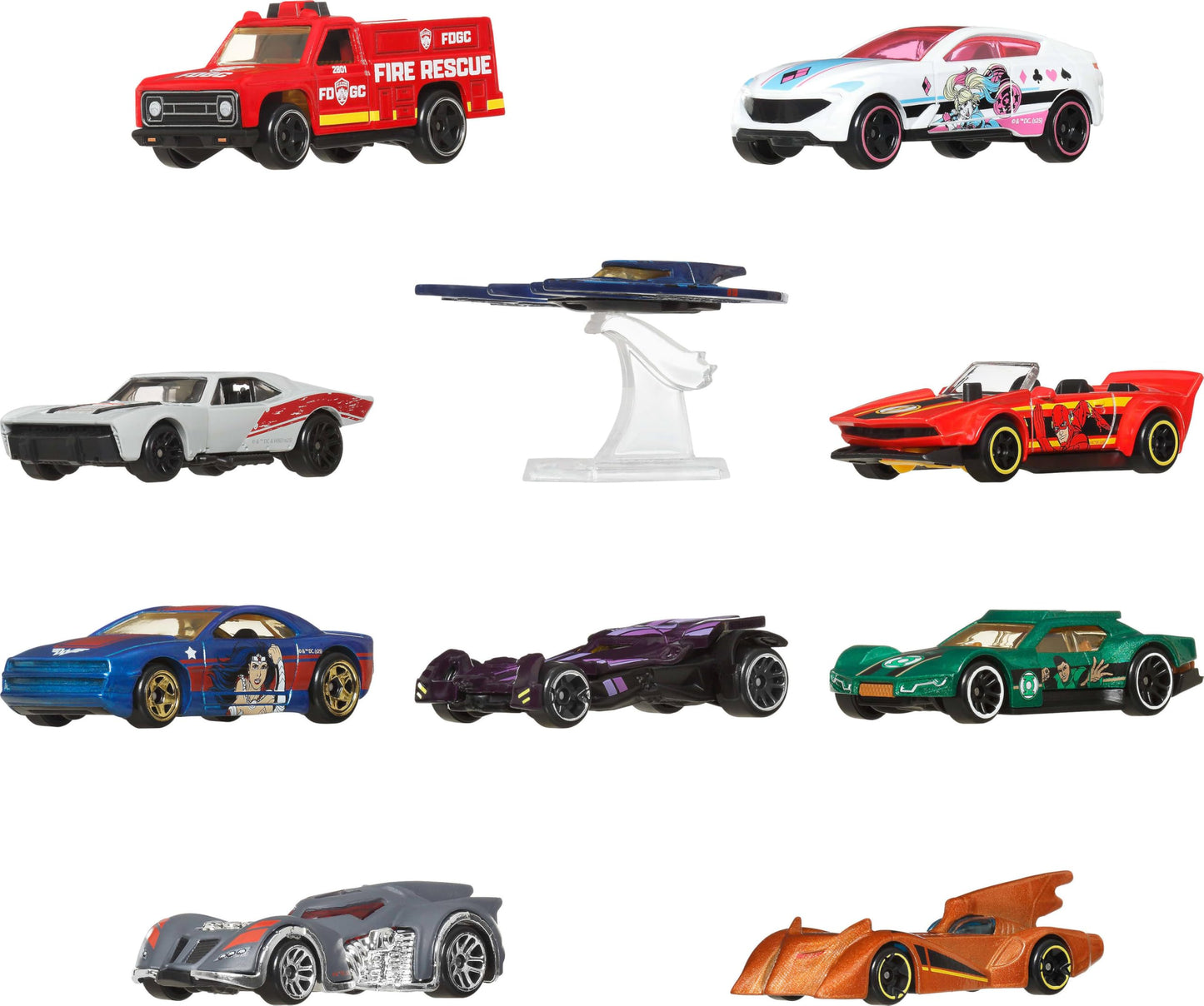 Hot Wheels Batman 10-Pack: 1:64 Die-Cast Cars Including Batmobile and Batplane