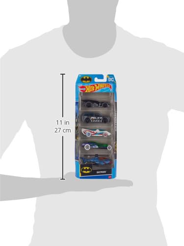 Hot Wheels Batman 1:64 Scale 5-Pack – Batmobile & Gotham City Cars