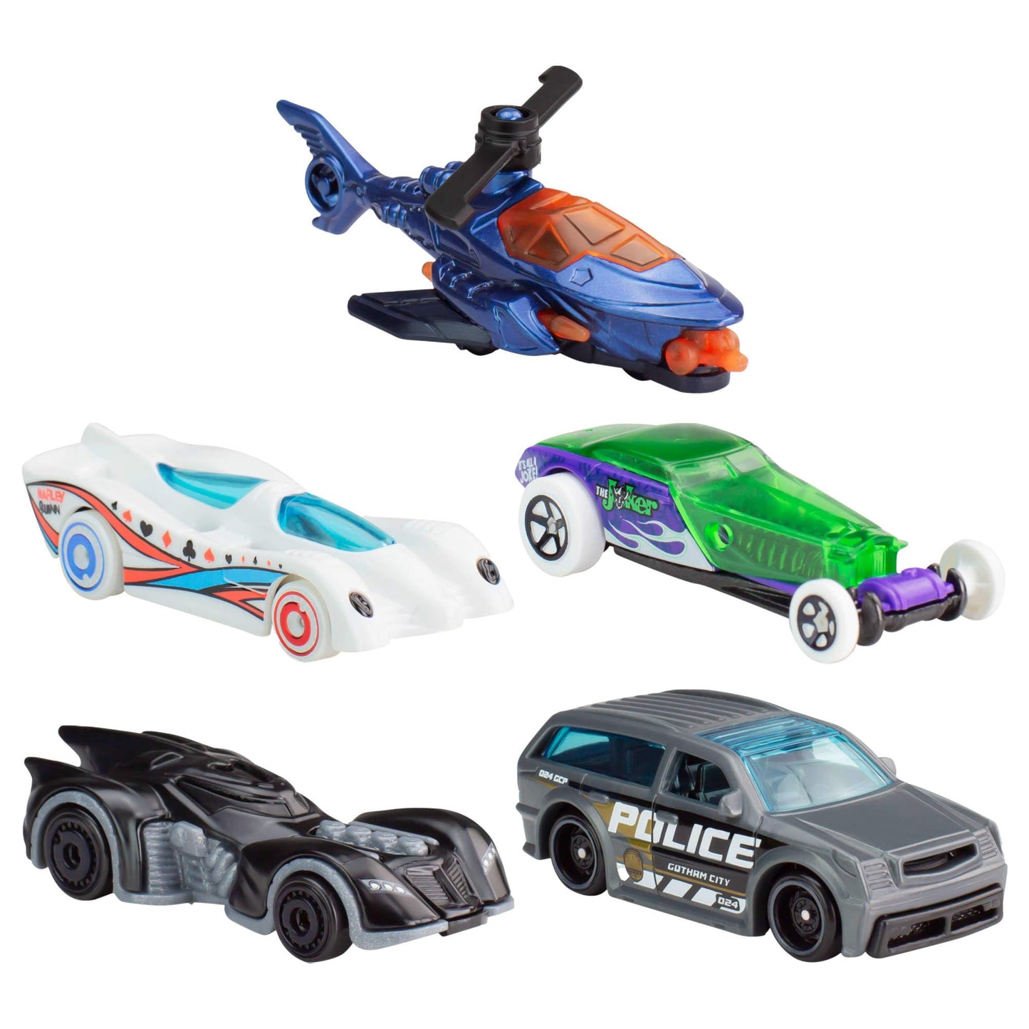 Hot Wheels Batman 1:64 Scale 5-Pack – Batmobile & Gotham City Cars