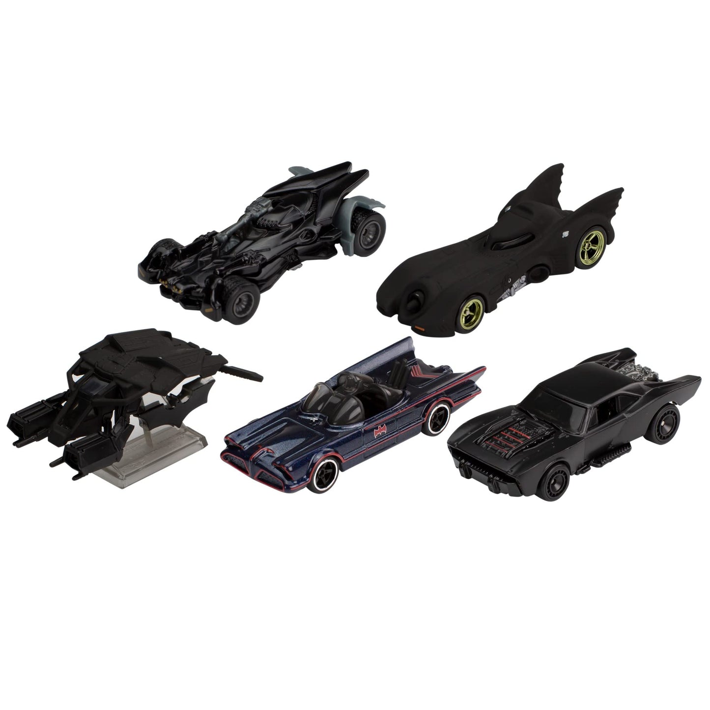 Hot Wheels Batman Batmobile Bundle: 5-Pack 1:64 Scale with Collector Packaging