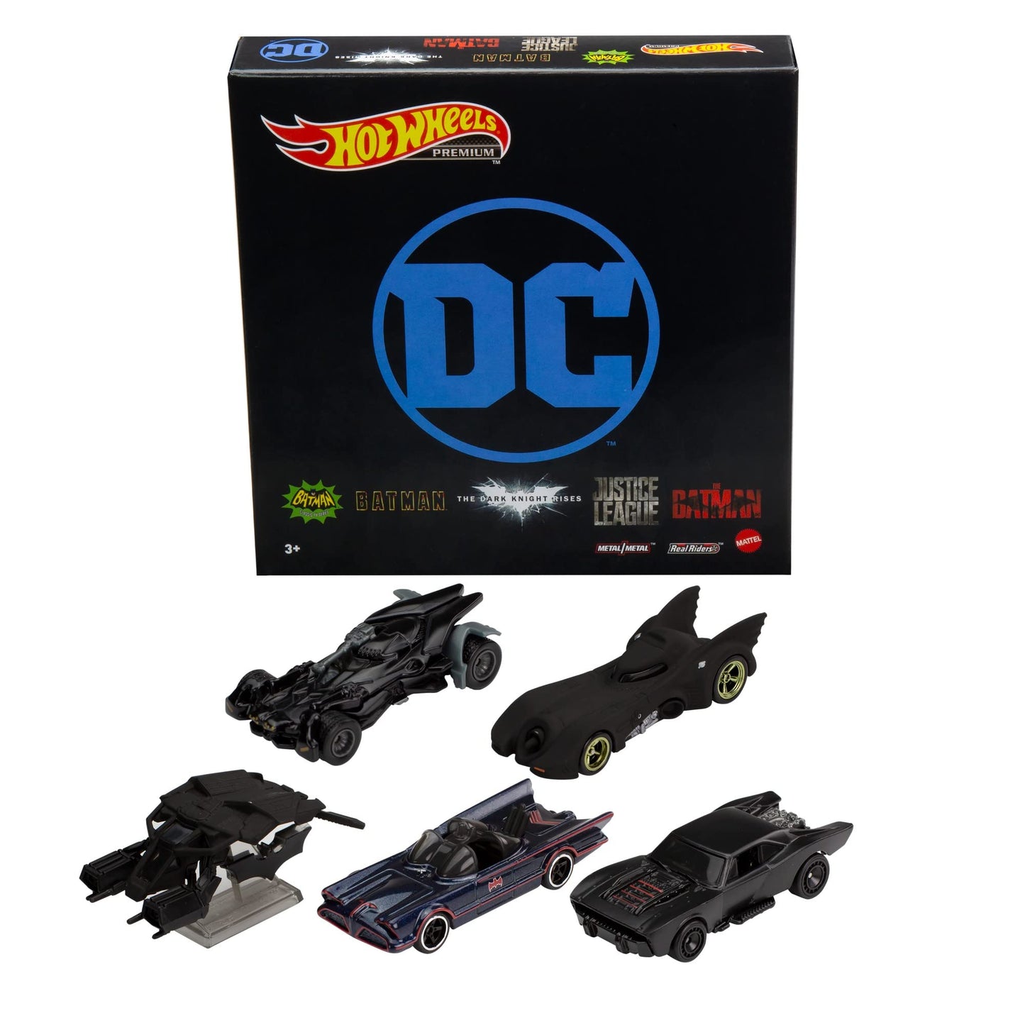 Hot Wheels Batman Batmobile Bundle: 5-Pack 1:64 Scale with Collector Packaging