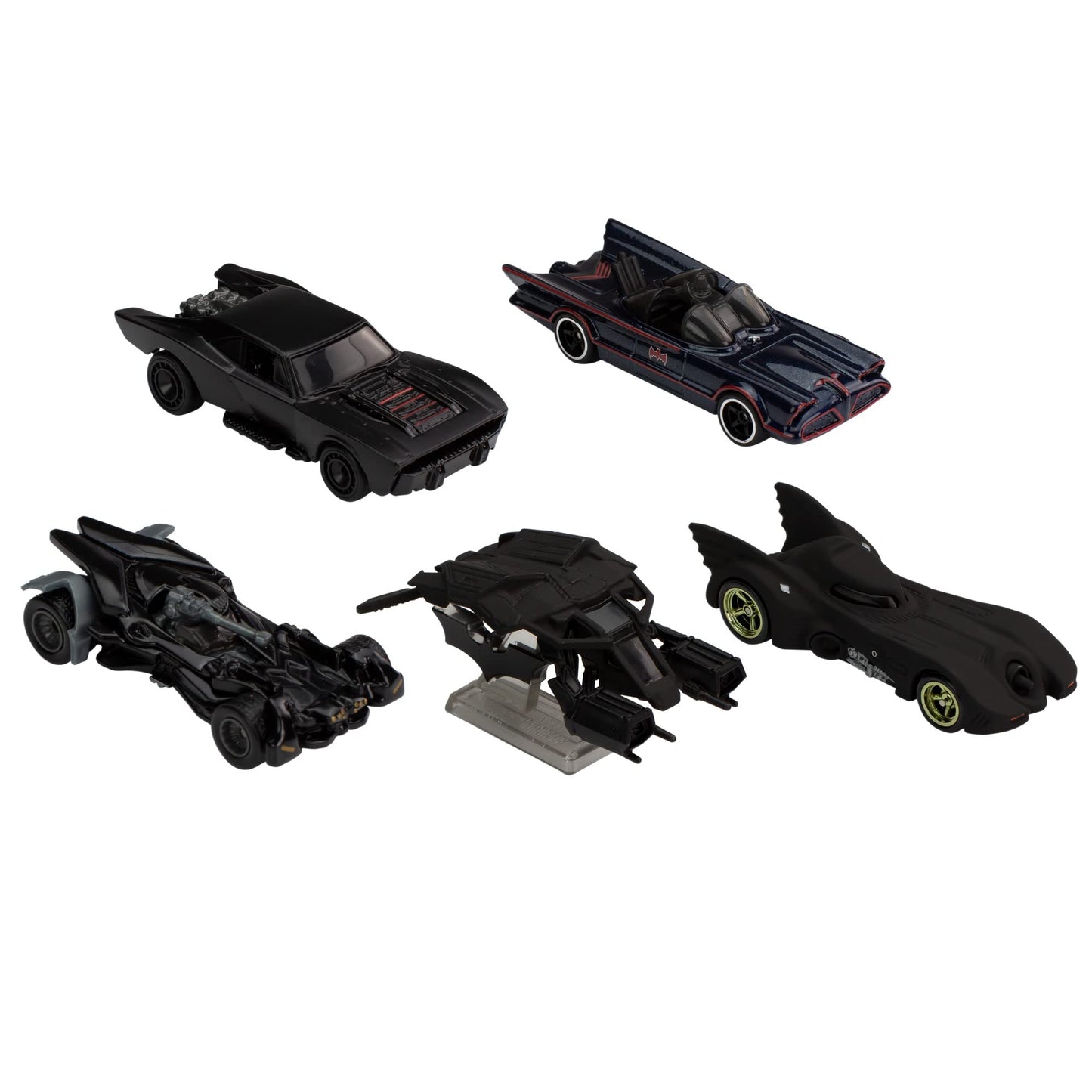 Hot Wheels Batman Batmobile Bundle: 5-Pack 1:64 Scale with Collector Packaging
