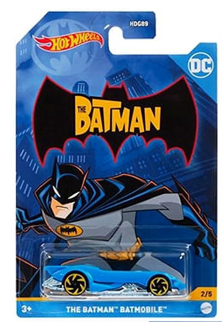 Hot Wheels Batman 2022 Batmobile Bundle — Complete 5-Car Diecast Set (Mix 3, HDG89-956C)