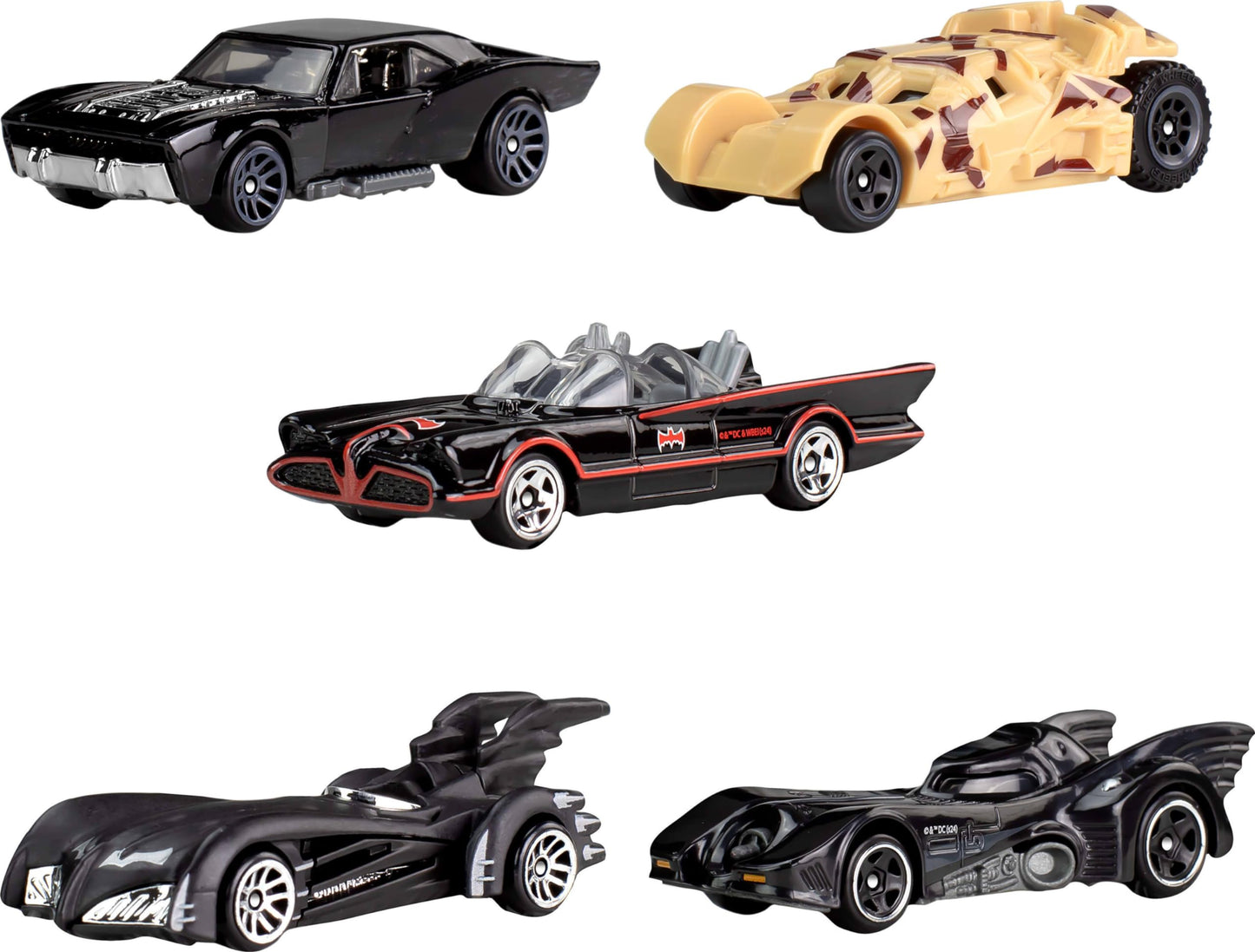 Hot Wheels Batman 85th Anniversary Batmobiles 1:64 Die-Cast 5-Pack – Exclusive Packaging