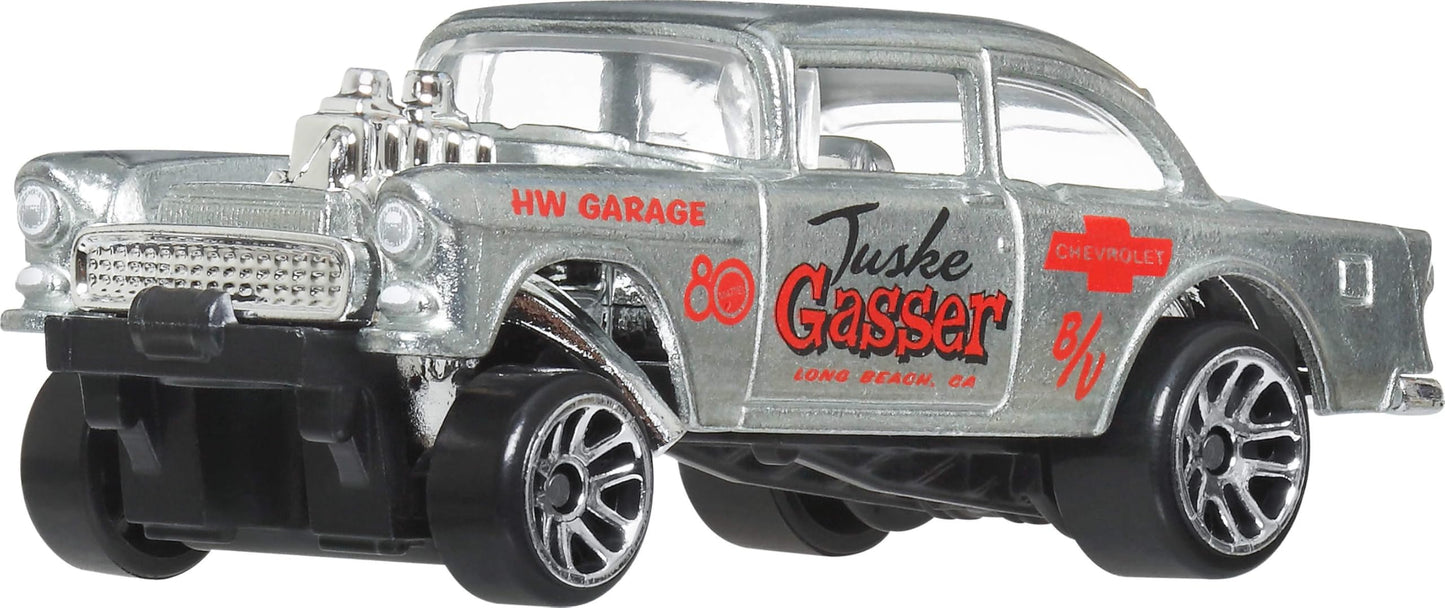 Hot Wheels 80th Anniversary 7-Pack Die-Cast Mini Cars – Zamac Finish, 3+ (JHF01)