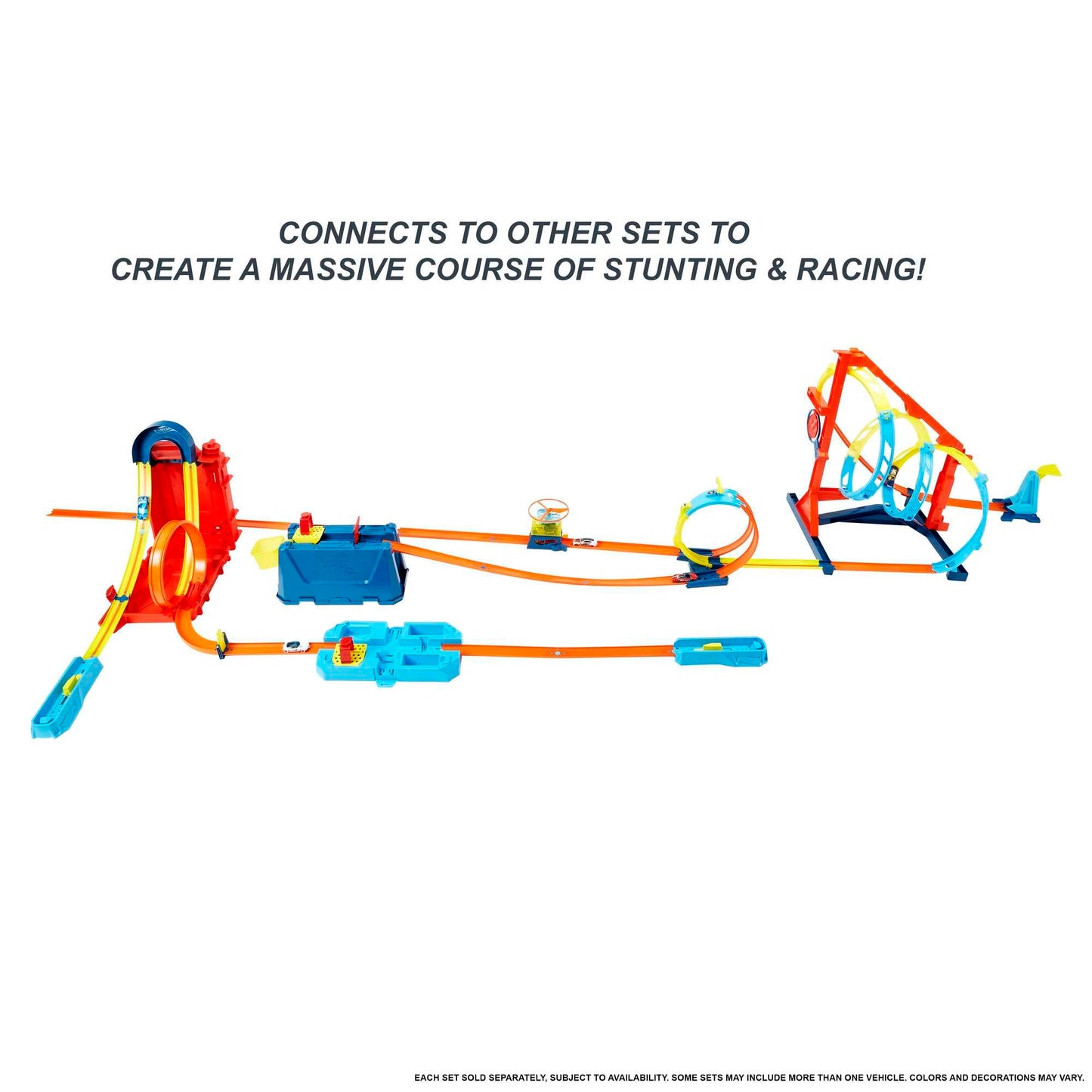 Hot Wheels BHT77 Car and Track Pack – Fast-Track Racing Set