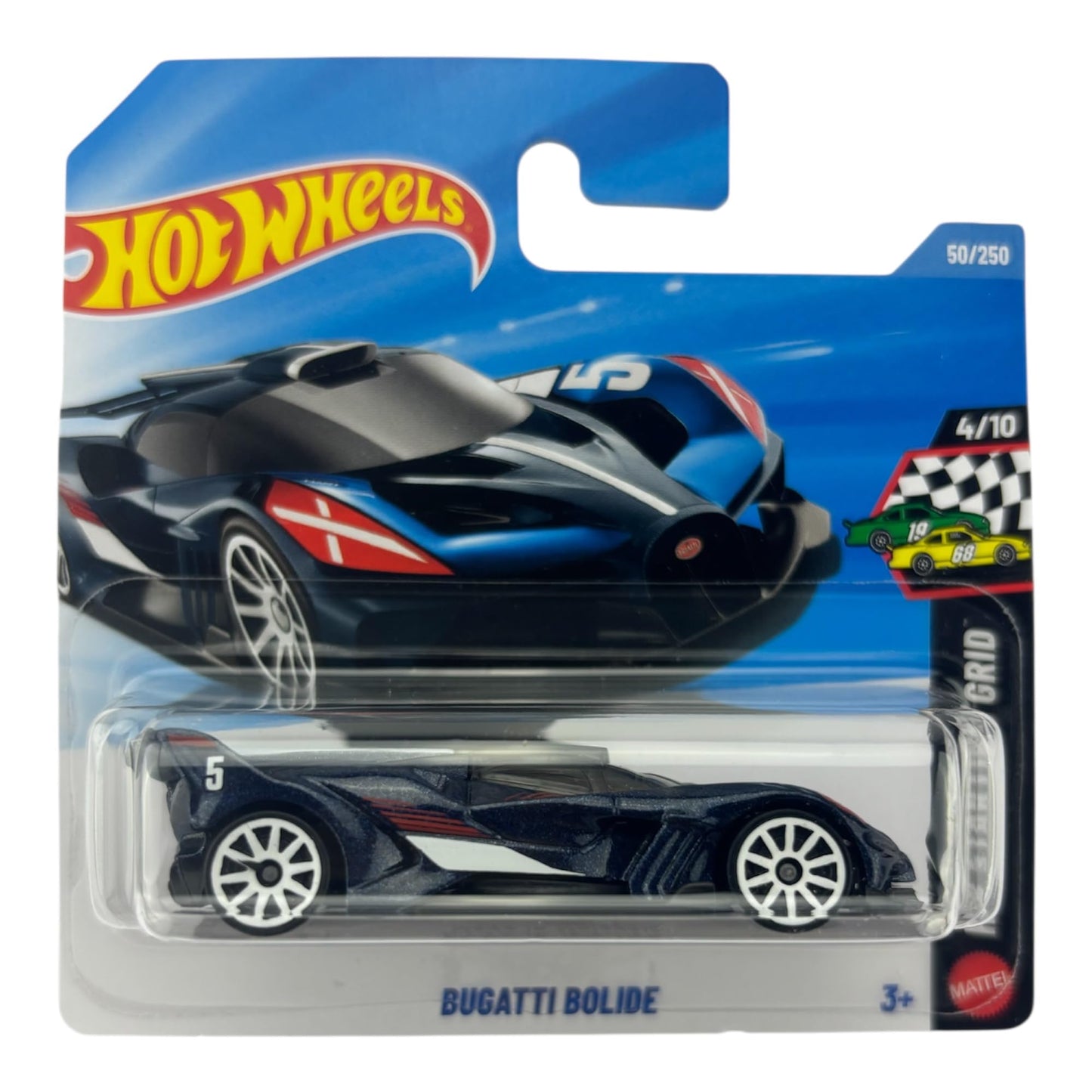 Hot Wheels Bugatti Bolide 1:64 Diecast – Dark Blue, Starting Grid 4/10, 50/250