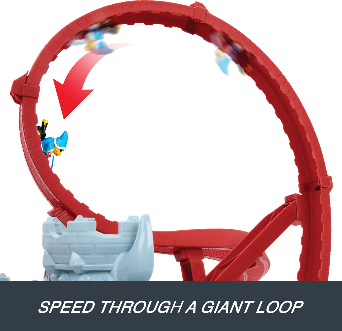 Hot Wheels Mario Kart Bowser's Castle Track Set with 1:64 Kamek – Interactive Racing and 38-Vehicle Storage