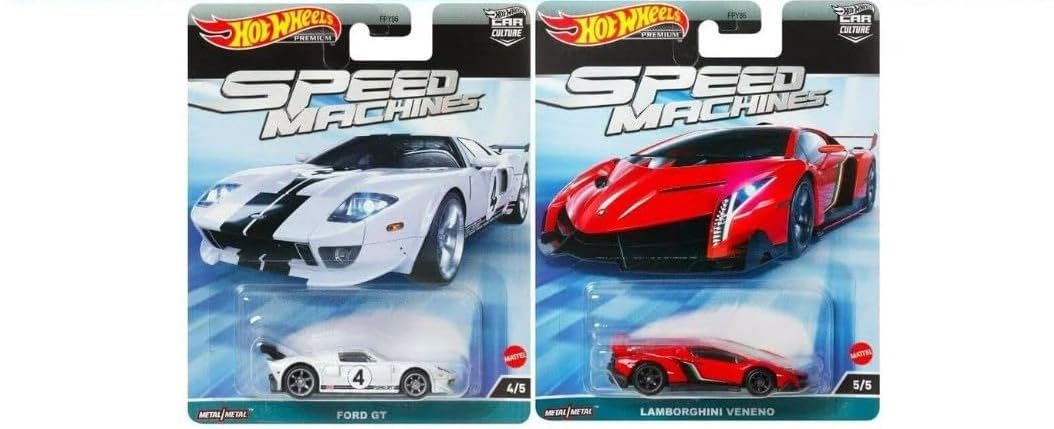 Hot Wheels Car Culture 2023 Speed Machines Bundle — 5 Diecast Vehicles (FPY86-959A)