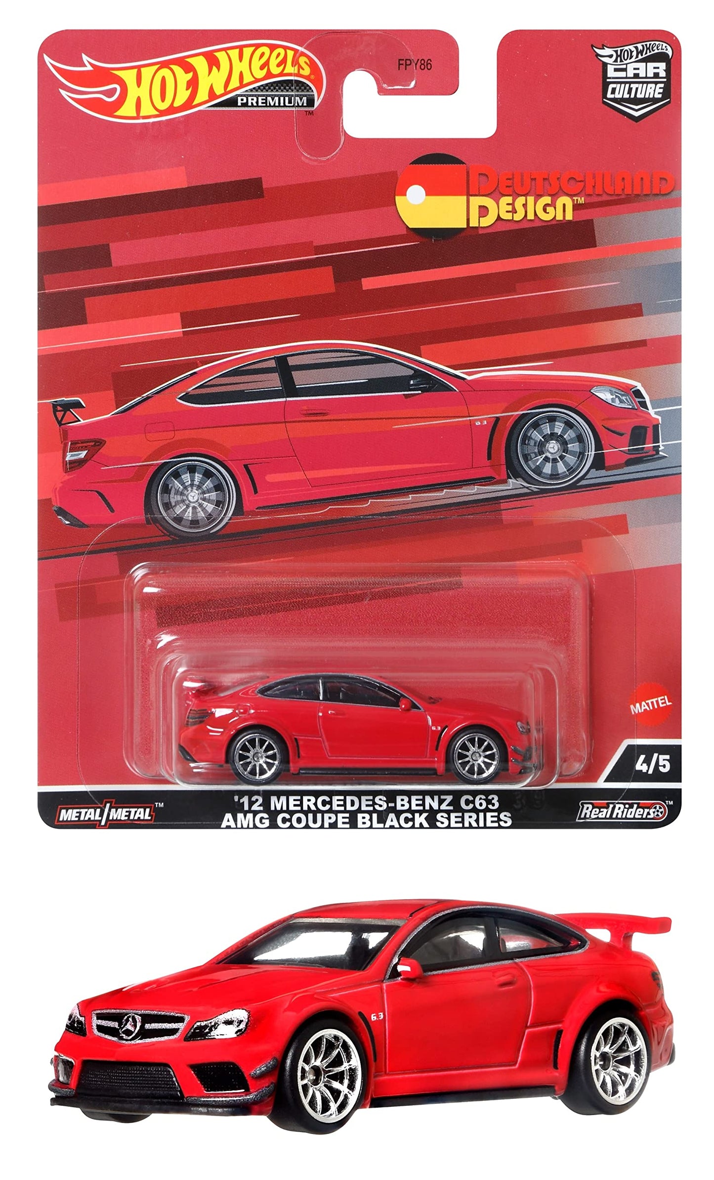 Hot Wheels Car Culture Circuit Legend: Mercedes-Benz C63 AMG Coupe Black Series 1:64 Die-Cast