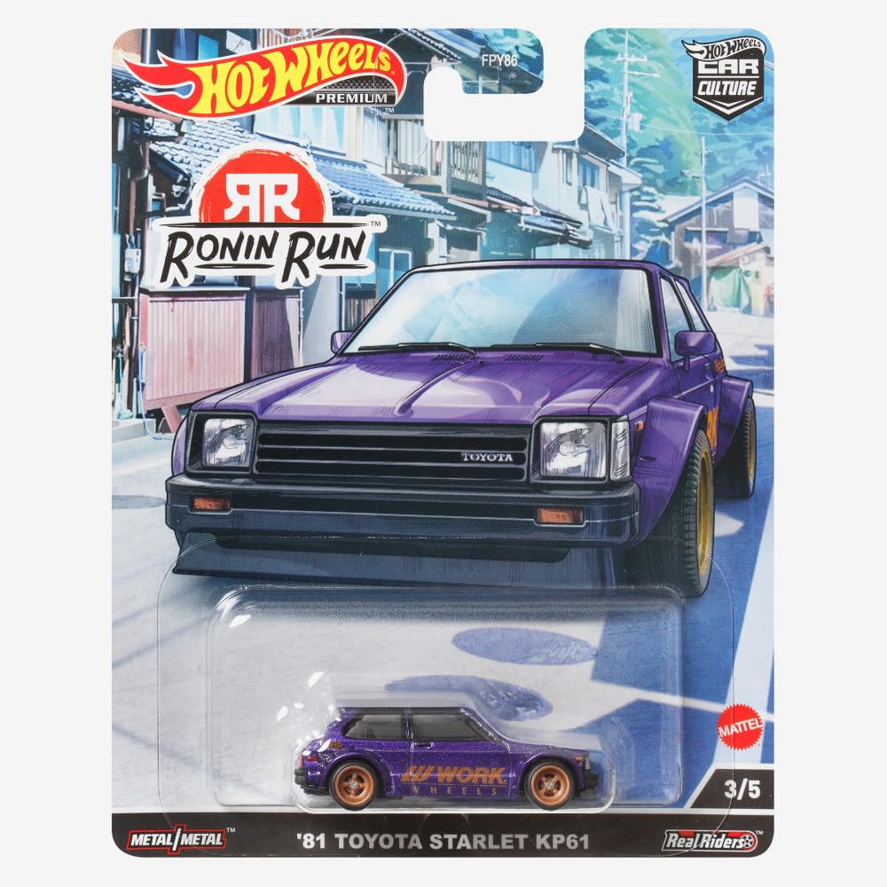 Hot Wheels Car Culture Circuit Legends: Toyota Starlet KP61 1:64 – Premium Collection