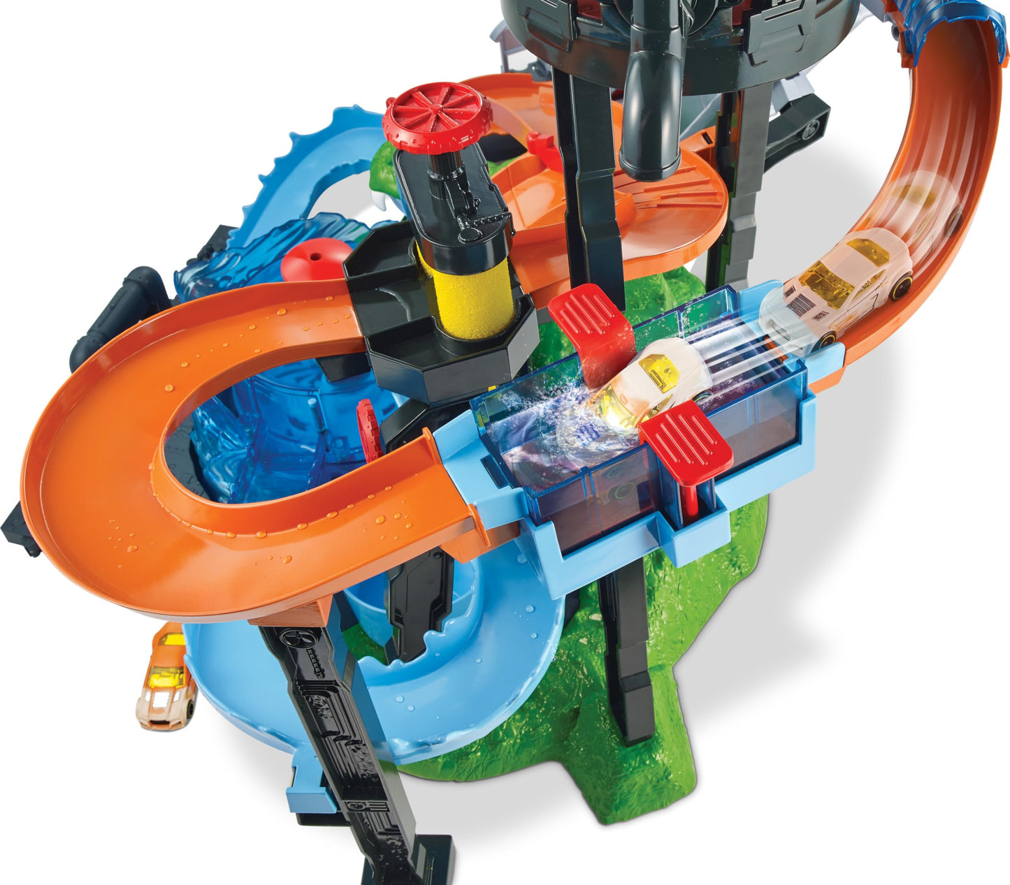 Hot Wheels City Car Wash and Giant Gator – Color Change & Water Play Set
