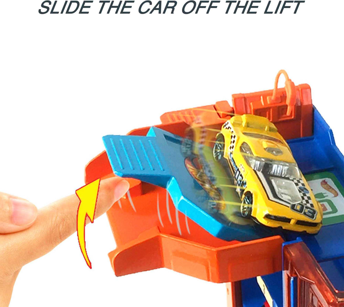 Hot Wheels City Downtown Car Park Playset – 4-Level Garage with Lift & Exit Chute | 1:64 Scale