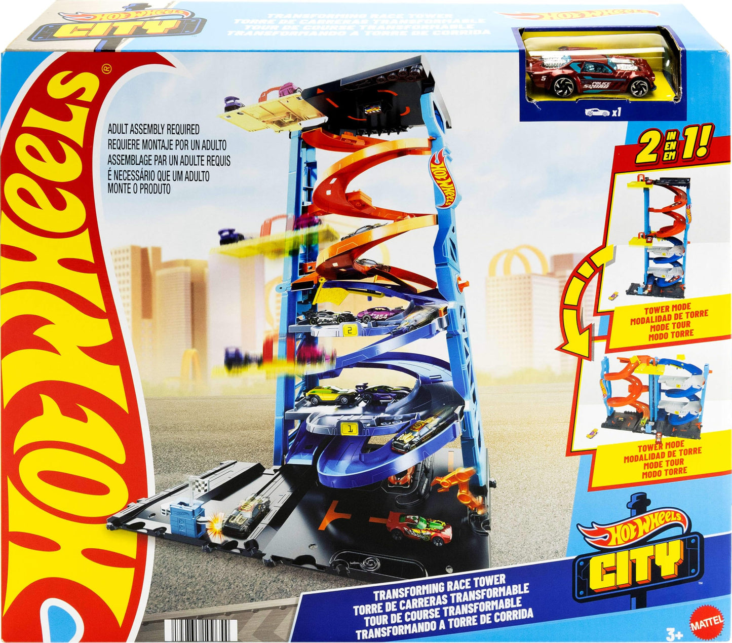 Hot Wheels City Transforming Race Tower – Dual-Mode Track Set (1:64)
