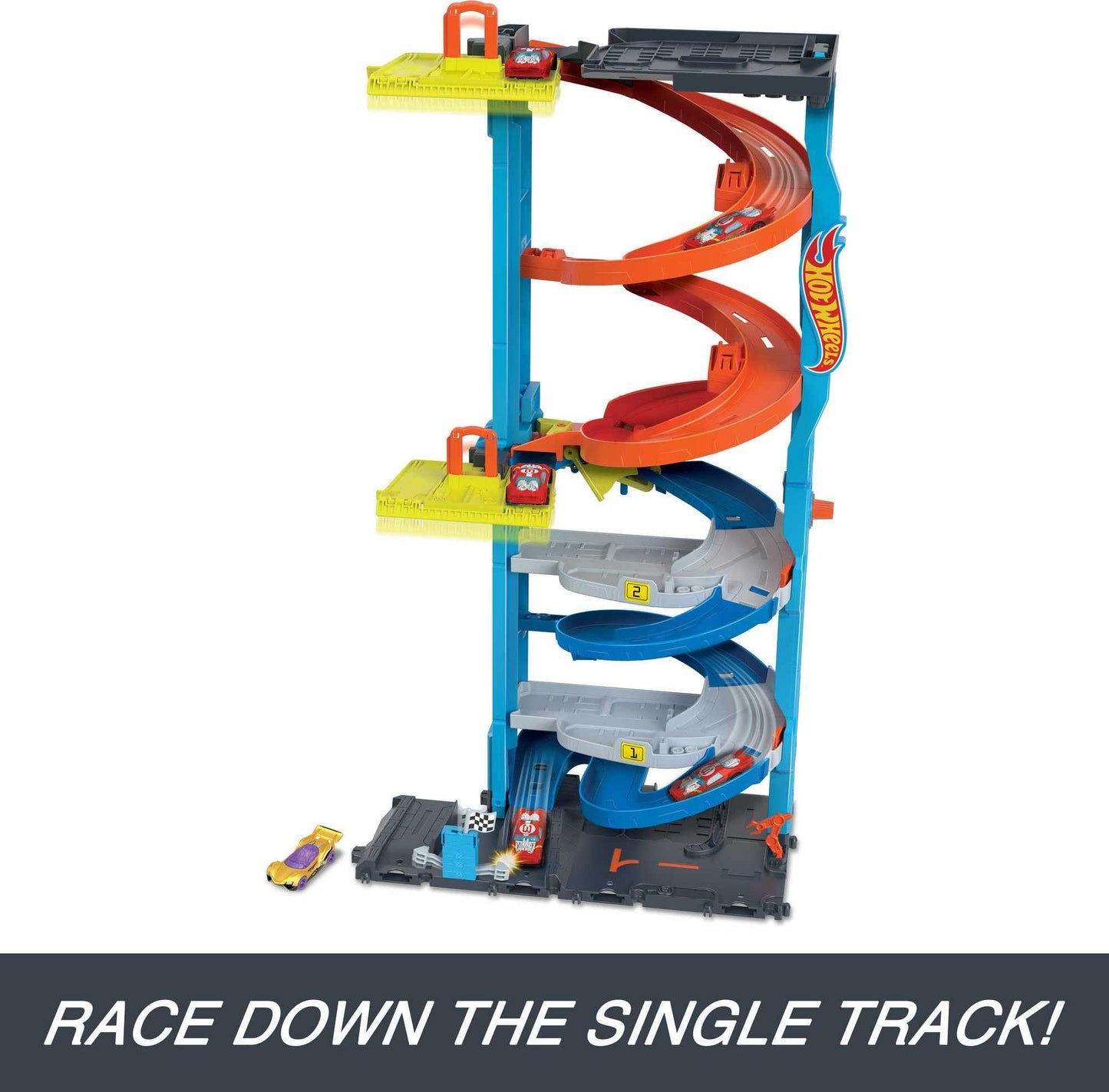 Hot Wheels City Transforming Race Tower – Dual-Mode Track Set (1:64)