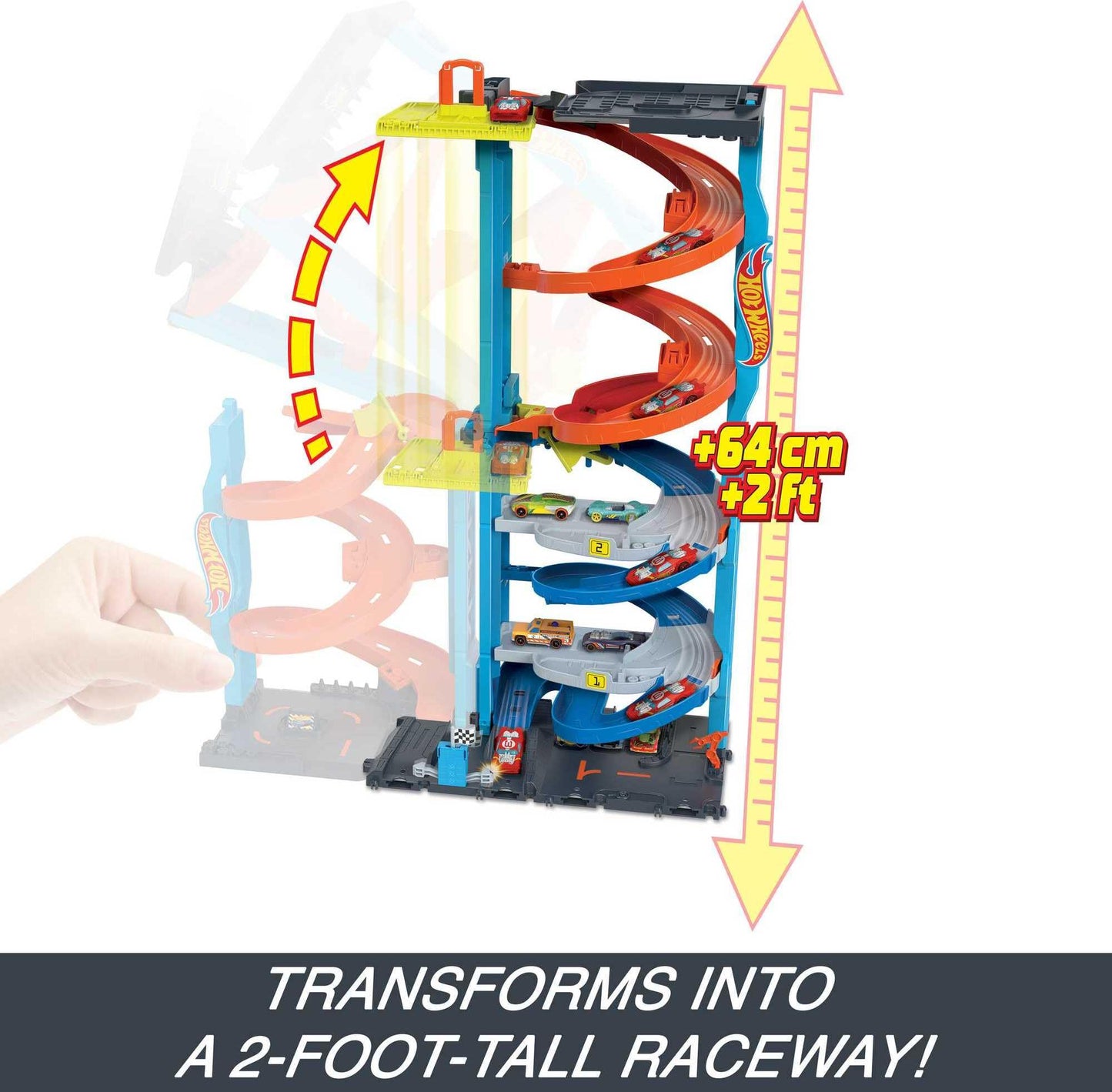 Hot Wheels City Transforming Race Tower – Dual-Mode Track Set (1:64)