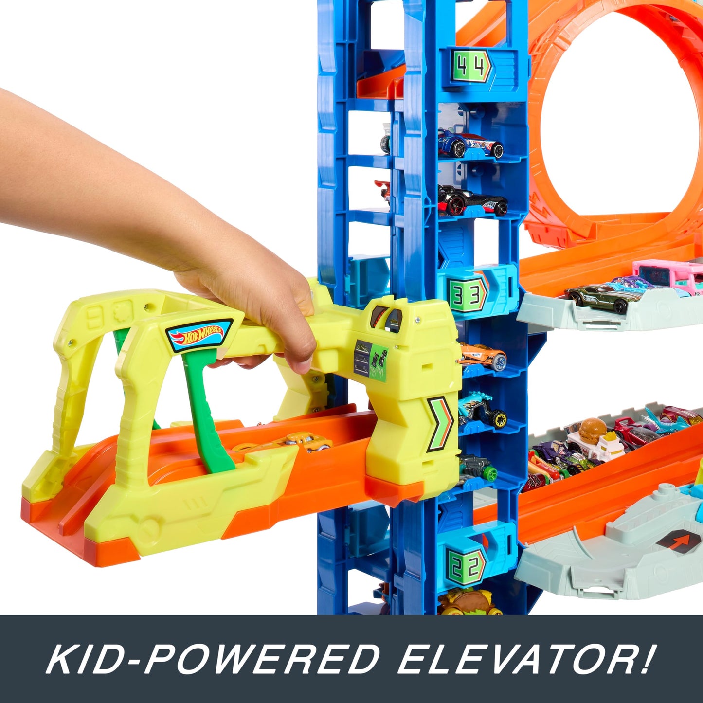 Hot Wheels City Ultimate Garage Track Set – 4 Levels, Dragon Battle, 2 Cars & 50+ Vehicle Storage