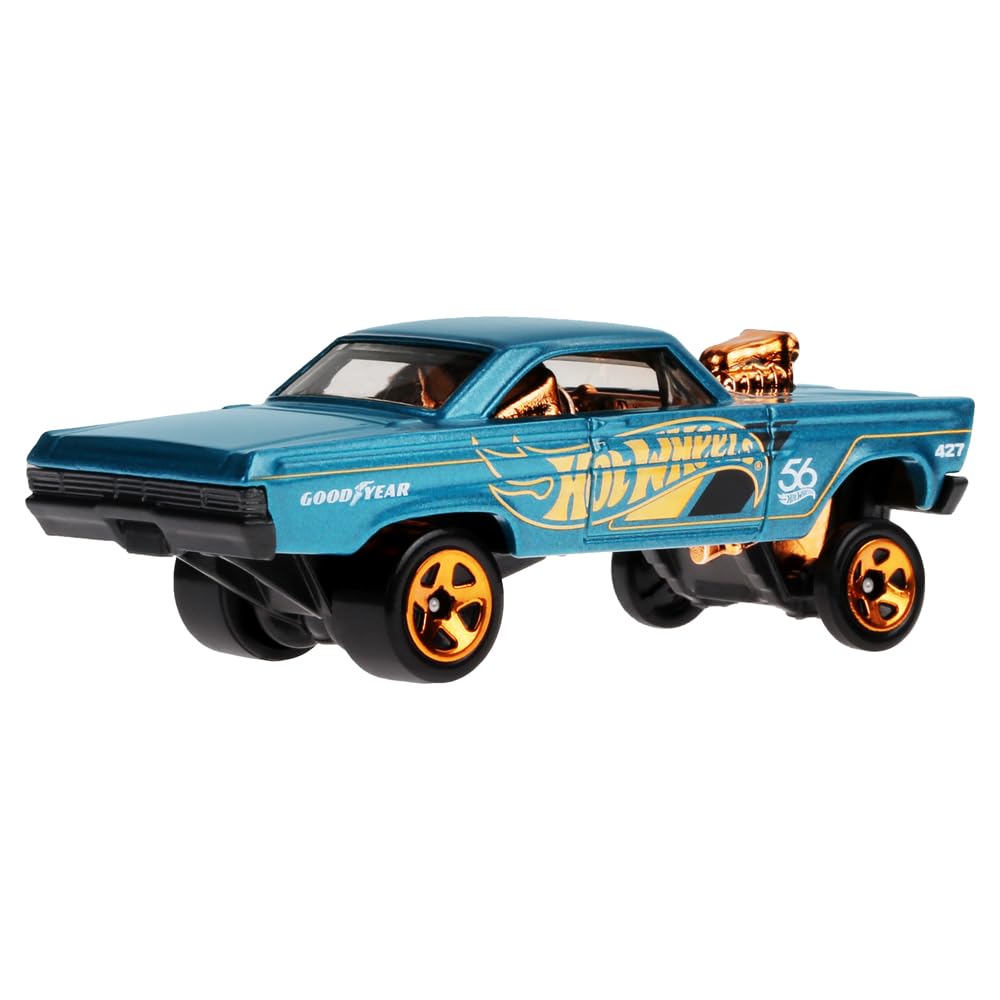 Hot Wheels Collectible Die-Cast Vehicle - 1965 Mercury Comet Cyclone Teal & Gold (HDH54-4/6)