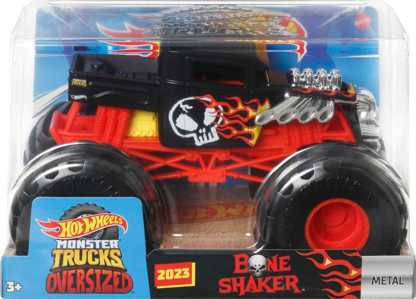 Hot Wheels Bone Shaker 1:24 Oversized Monster Truck – Die-Cast Collectible Play Vehicle