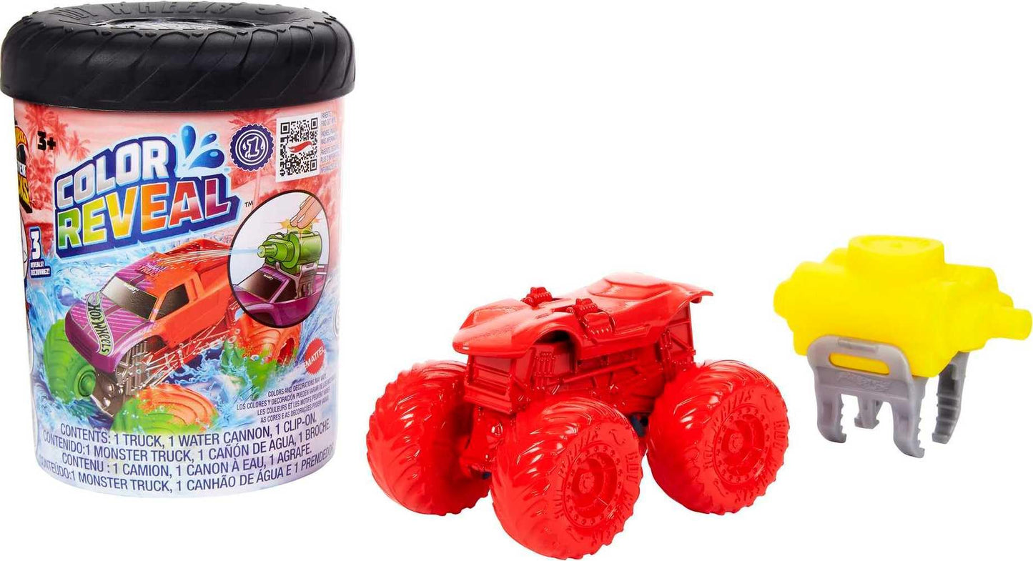 Hot Wheels Color Reveal Monster Trucks 1:64 | Water Dunk Tank & Color Shifts