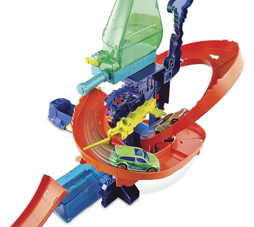 Hot Wheels Color Shifters Color Splash Science Lab Playset – Color Change Zones & Track Adventure