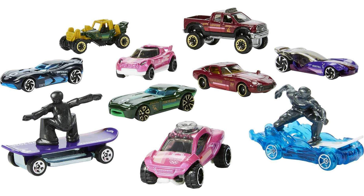 Hot Wheels Tokyo 2020 Olympics 10-Car Pack – 1:64 Scale Sports Cars