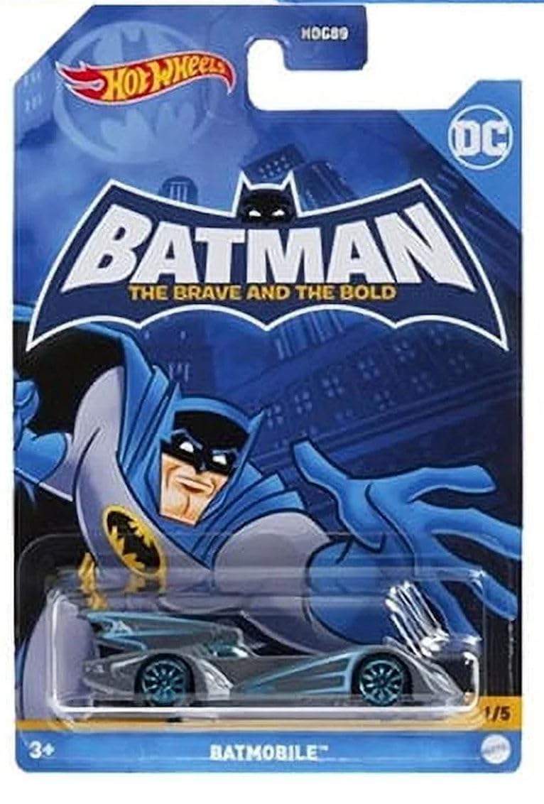 Hot Wheels Batman 2022 Batmobile Bundle — Complete 5-Car Diecast Set (Mix 3, HDG89-956C)