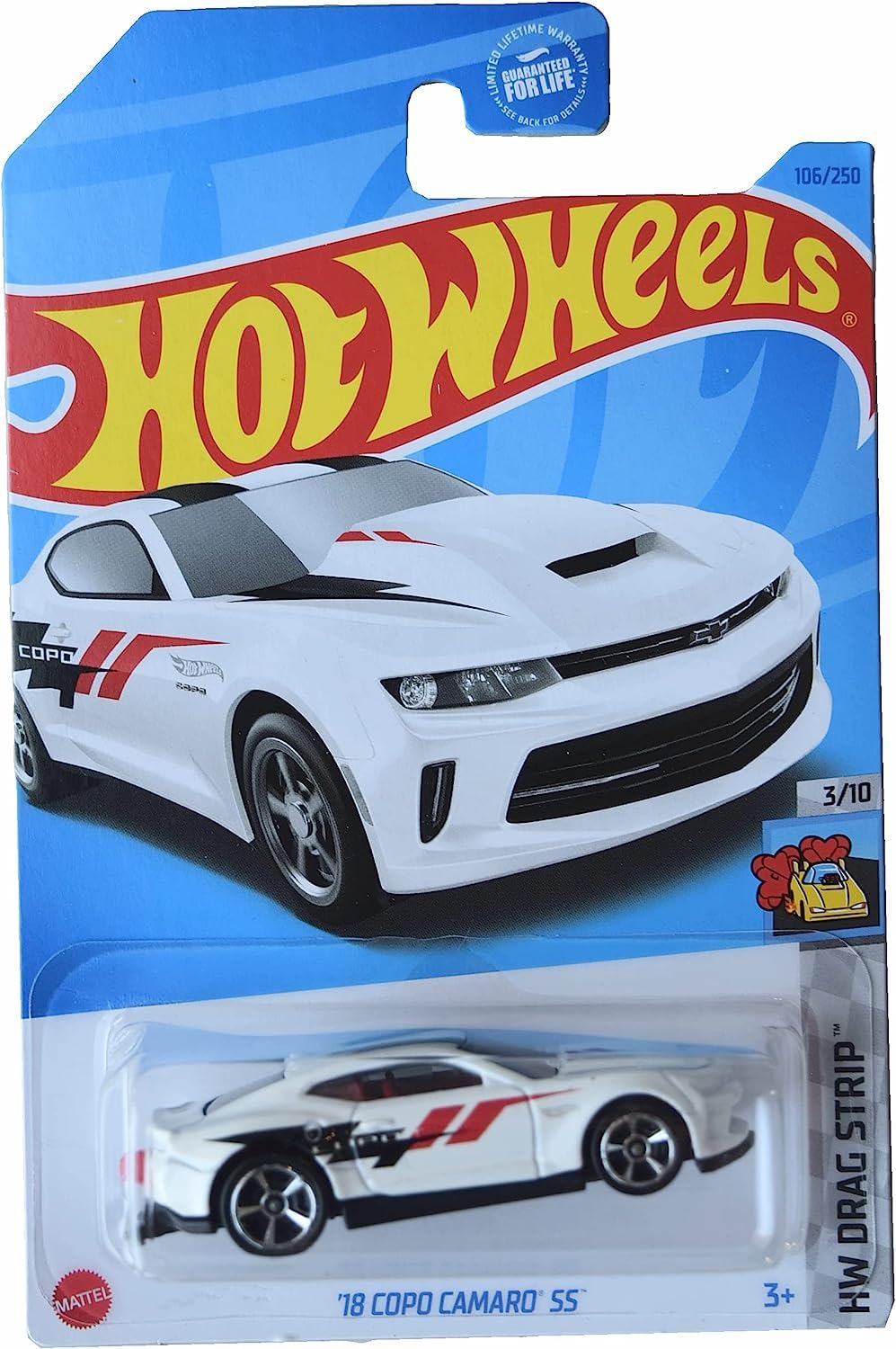 Hot Wheels Copo Camaro SS 1:64 Die-Cast - HW Drag Strip 3/10 White (106/250)