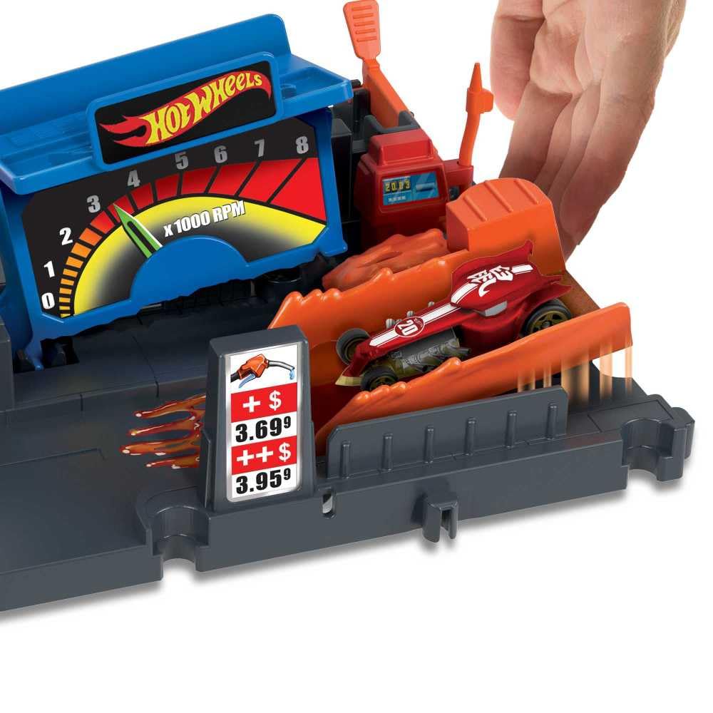Hot Wheels Fuel Station Shift Station Essence Gas Station – 1 Vehicle Included