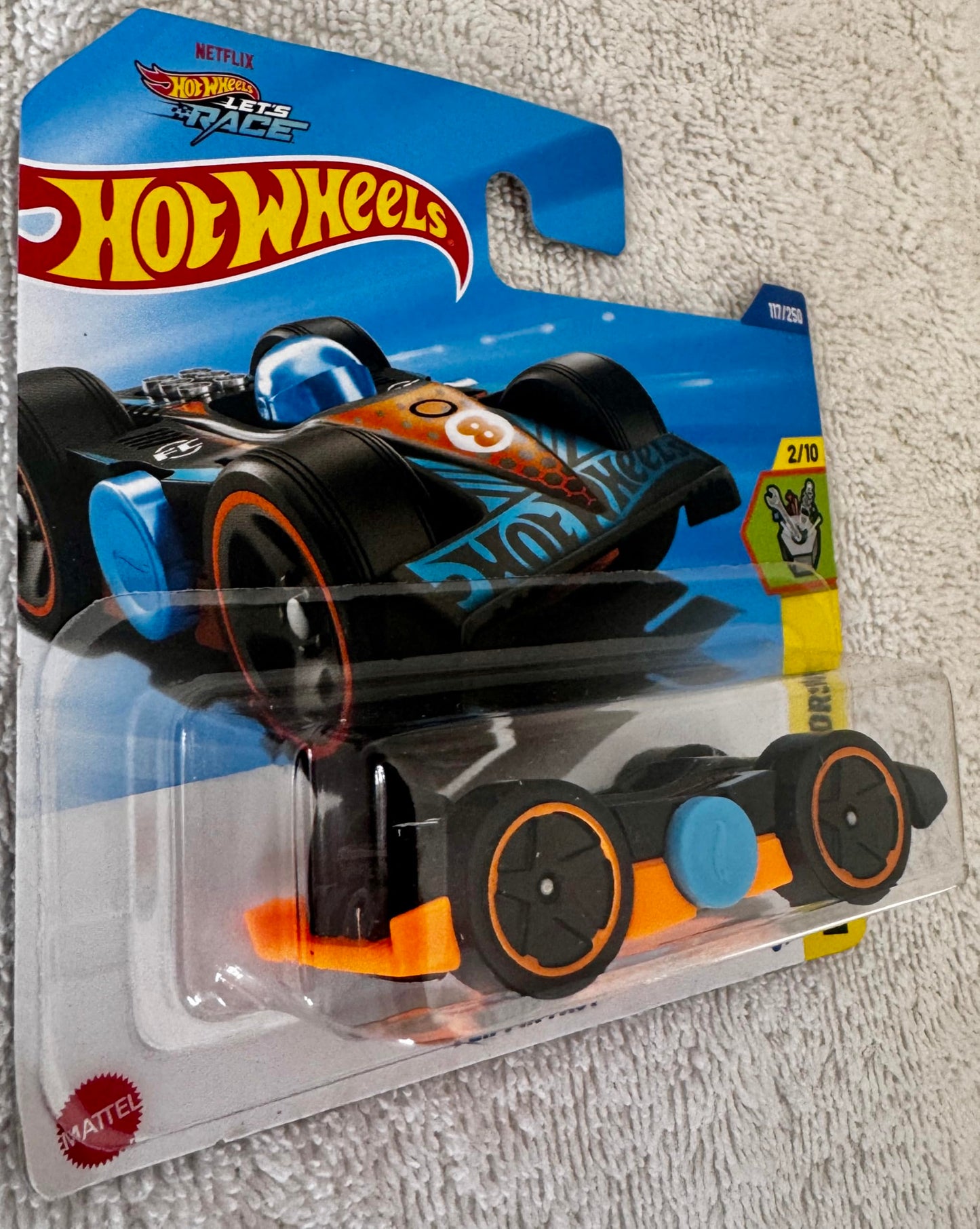Mattel Hot Wheels Flippin Fast 1:64 Die-Cast – Black & Orange | Experimotors 2/10, 117/250