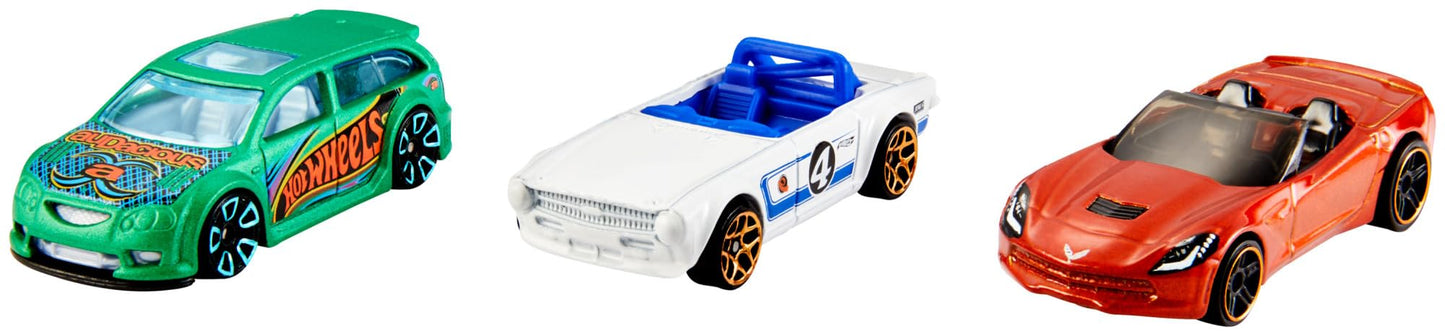 Hot Wheels 3 Car Pack – 1:64 Scale Die-Cast Vehicles | Starter Set for Kids 3+