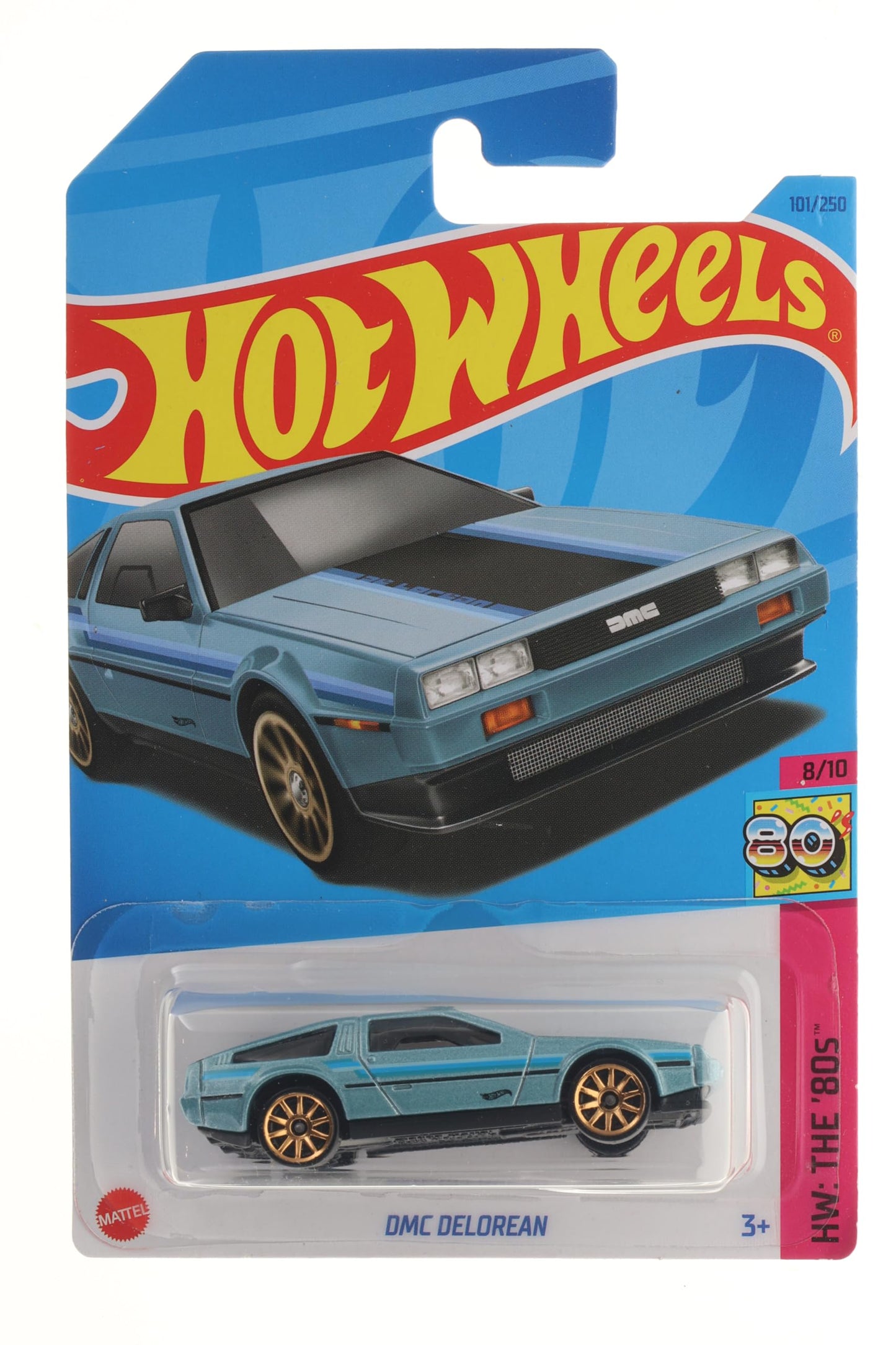 Hot Wheels DMC DeLorean – HW The ’80s 1:64 Die-Cast Car | Touch-Control Metal Model