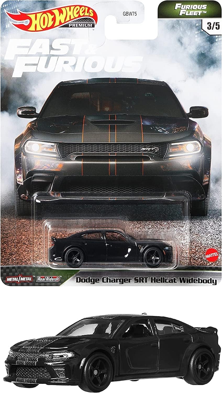 Hot Wheels Dodge Charger SRT Hellcat Widebody – Fast & Furious 5/5 (Black)