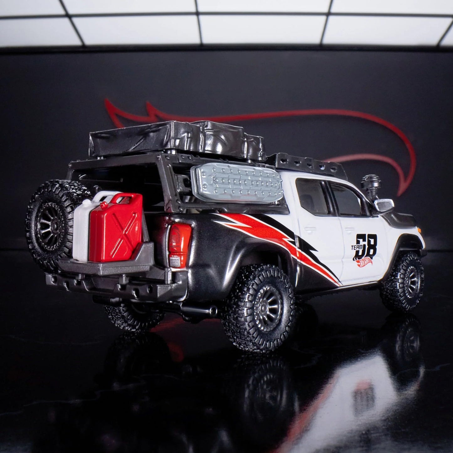 Hot Wheels Collectors Elite 64 Mod Shop '17 Toyota Tacoma – Custom Off-Road Die-Cast with 10+ Accessories
