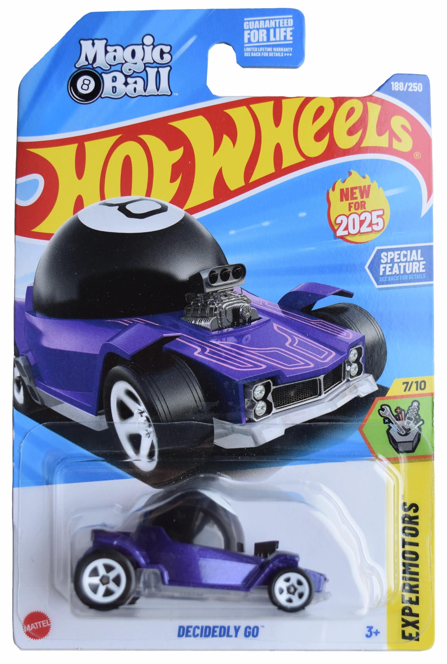Hot Wheels Experimotors 7/10 Purple/Black Magic Ball – 1:64 Die-Cast, Limited Edition 188/250