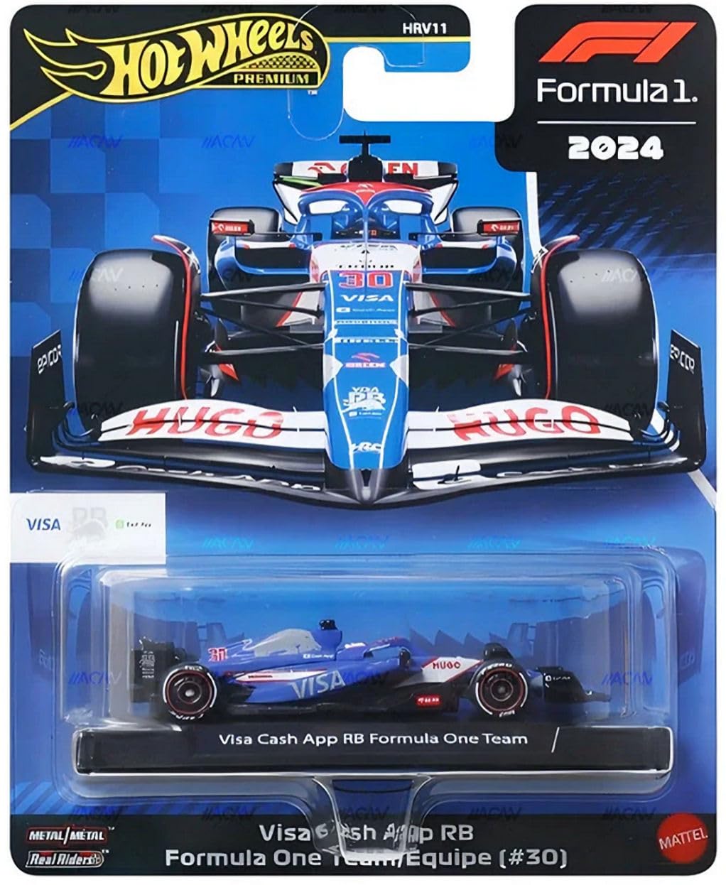 Hot Wheels Formula 1 2024 Die-Cast Cars – 6-Pack Set (McLaren, Mercedes-AMG PETRONAS, Red Bull, Visa Cash App RB)