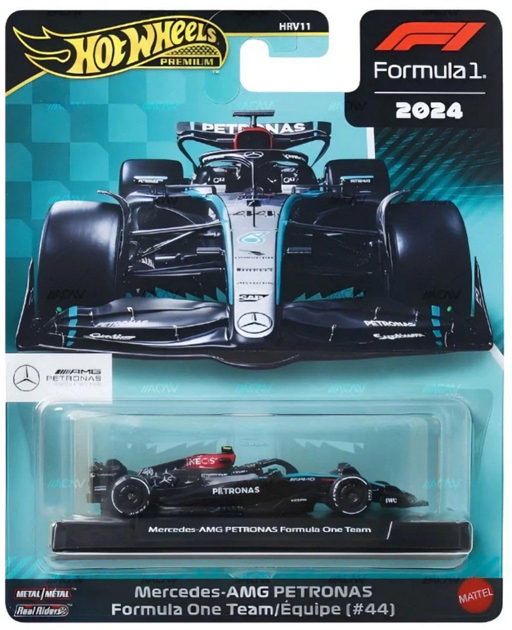 Hot Wheels Formula 1 2024 Die-Cast Cars – 6-Pack Set (McLaren, Mercedes-AMG PETRONAS, Red Bull, Visa Cash App RB)