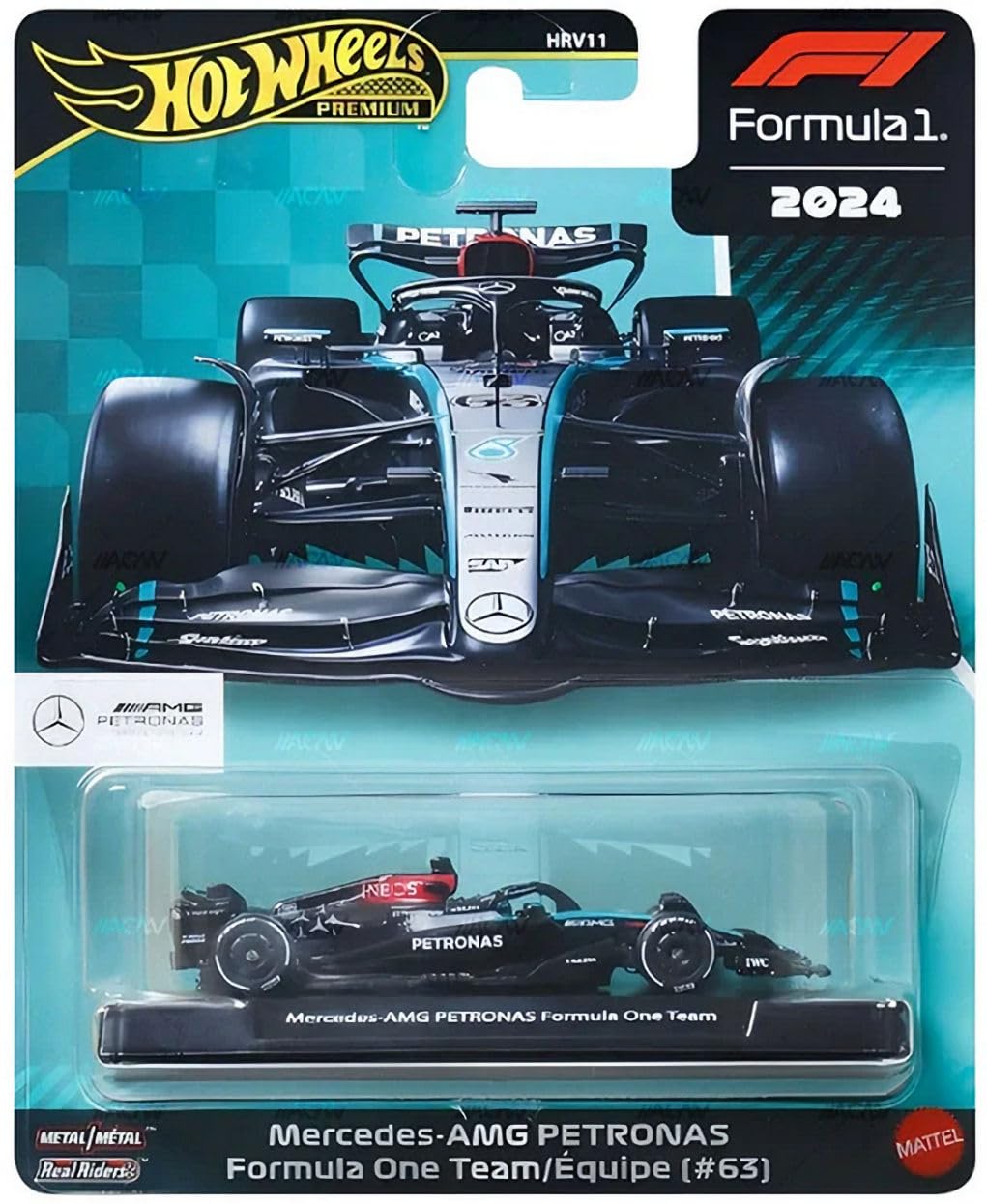 Hot Wheels Formula 1 2024 Die-Cast Cars – 6-Pack Set (McLaren, Mercedes-AMG PETRONAS, Red Bull, Visa Cash App RB)