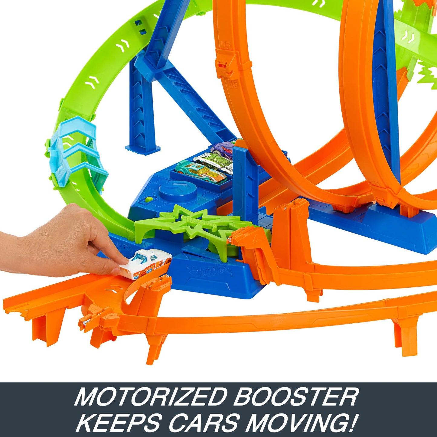 Hot Wheels Action Epic Crash Dash Track Set – 5 Crash Zones, Motorized Booster, 1:64 Scale Car (Amazon Exclusive)
